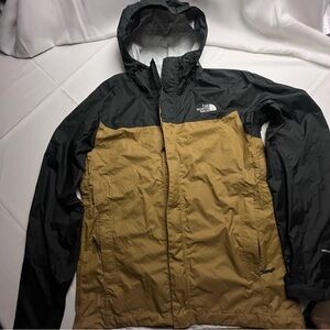 The North Face Men's Small Black and Gold Windbreaker Hooded Jacket